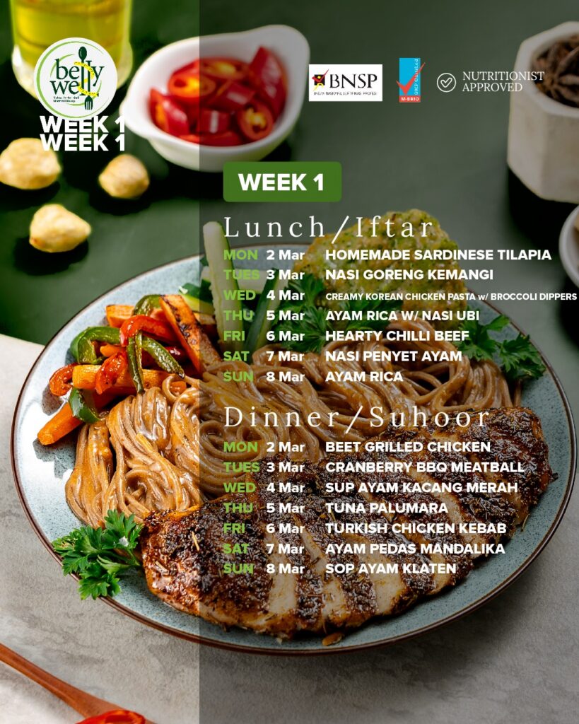 Contoh Menu Catering Week 1 Bellywell