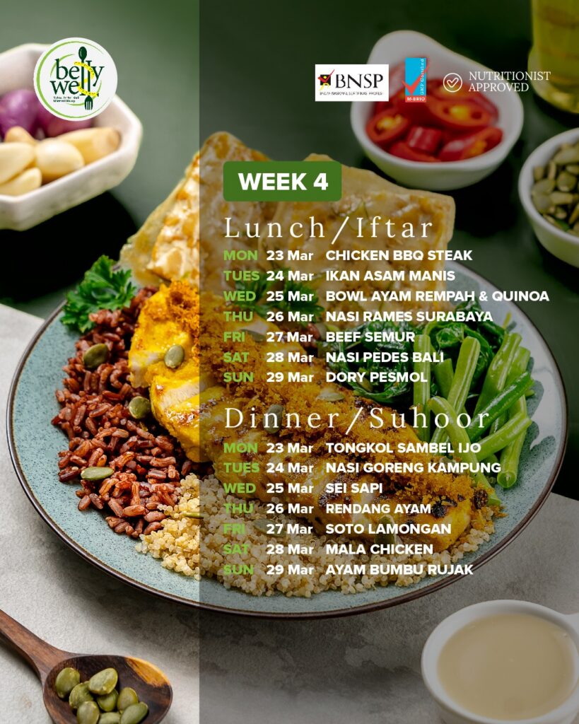 Contoh Menu Catering Week 4 Bellywell